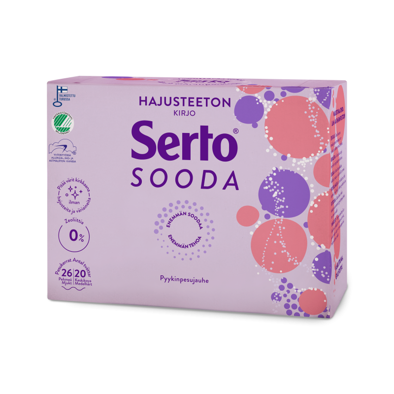 Serto Sooda Hajusteeton Kirjo pyykinpesujauhe