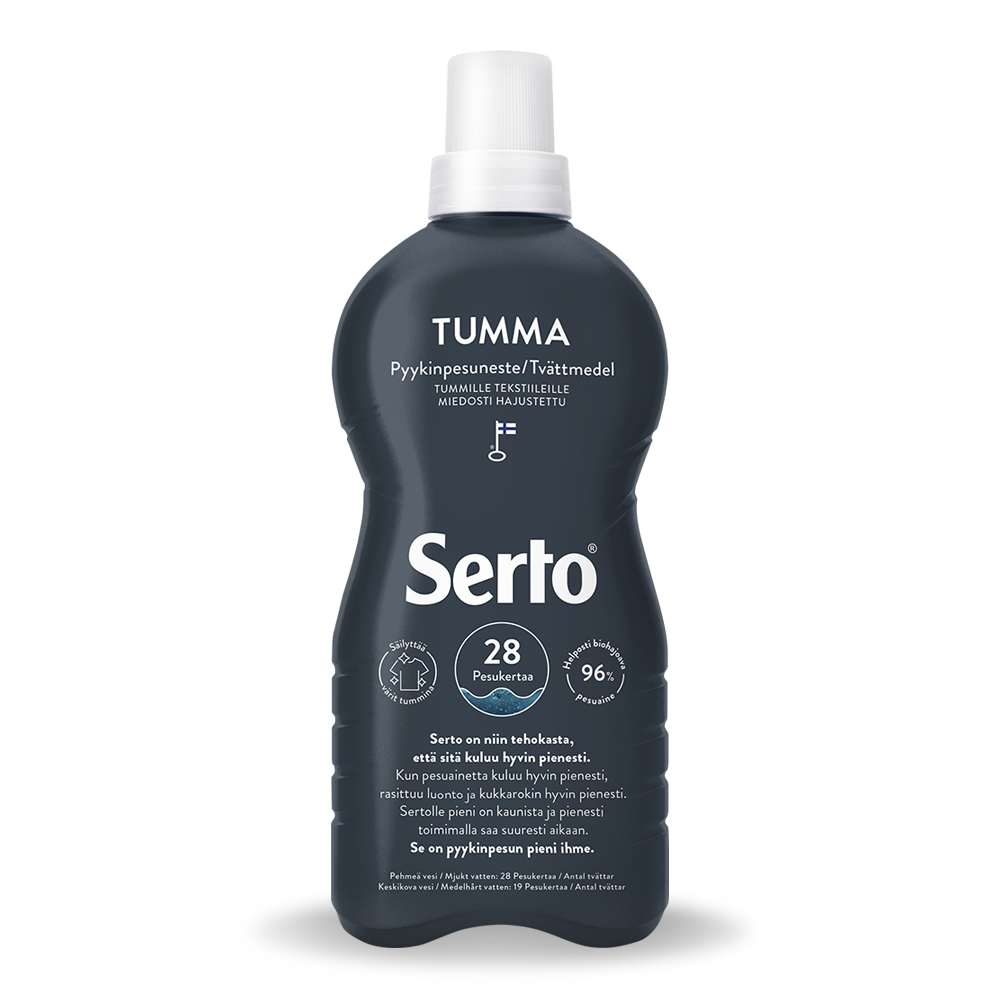 Serto Tumma pyykinpesuneste 750ml pullo.