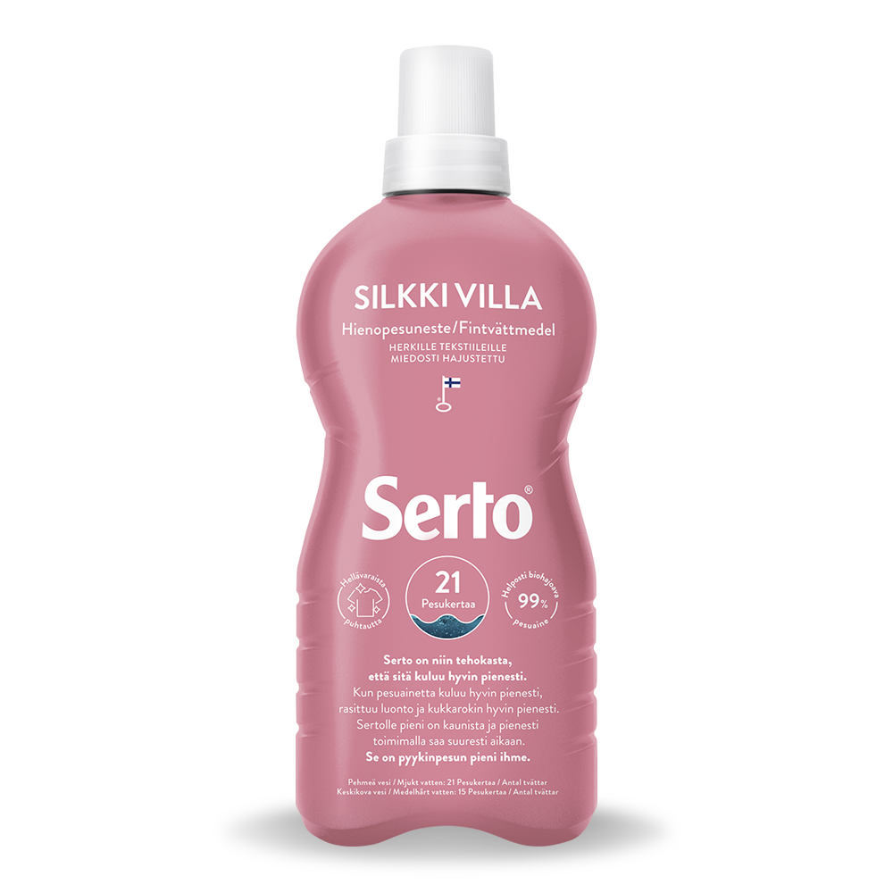 Serto Silkki Villa pyykinpesuneste 750ml pullo.