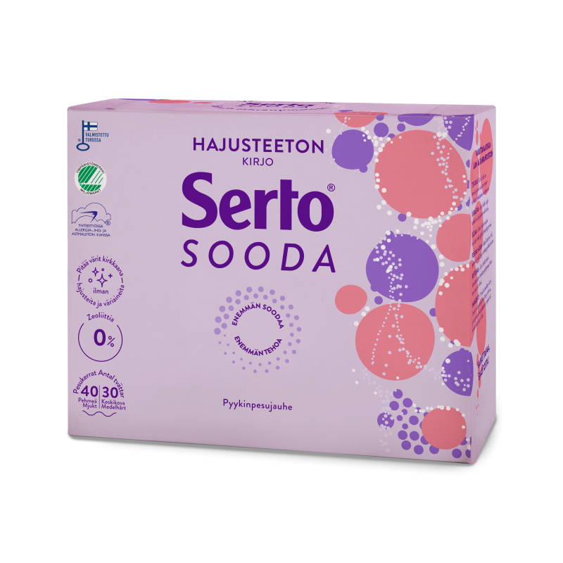 Serto Sooda Hajusteeton Kirjo pyykinpesujauhe